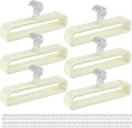 60sets/120pcs Velvet Pants Hangers Non Slip White Felt Hangers with 60 Cascading Hooks, Space Saving 360 Degree Swivel Hook Closet Organizer for Jeans, Trousers, Leggings, Tank Top, Shorts and Skirts