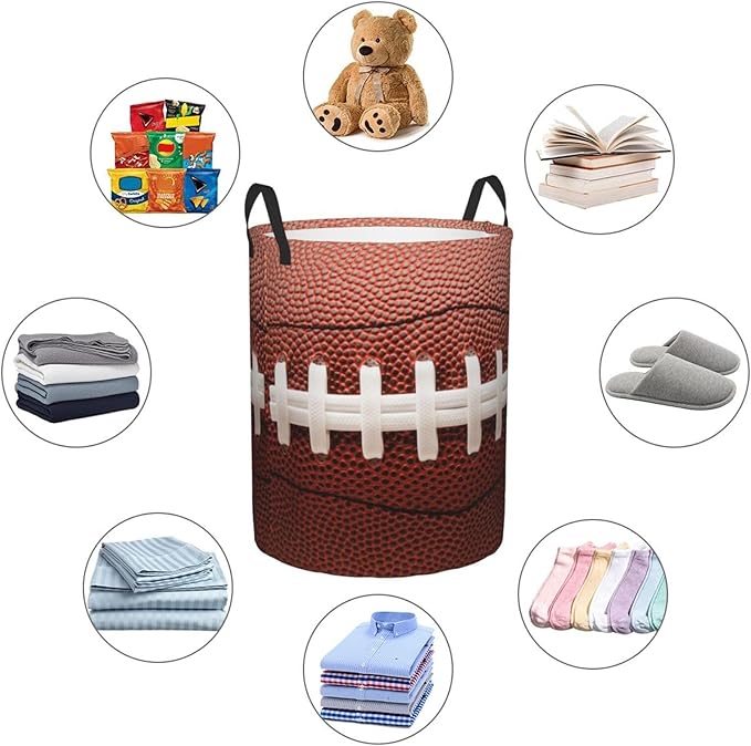 Laundry Basket Room Decor,Round Laundry Hamper Waterproof Dirty Clothes Hamper Collapsible Laundry Baskets With Handles,Toy/Clothes Storage Basket For Home Dorm Bathroom Decor