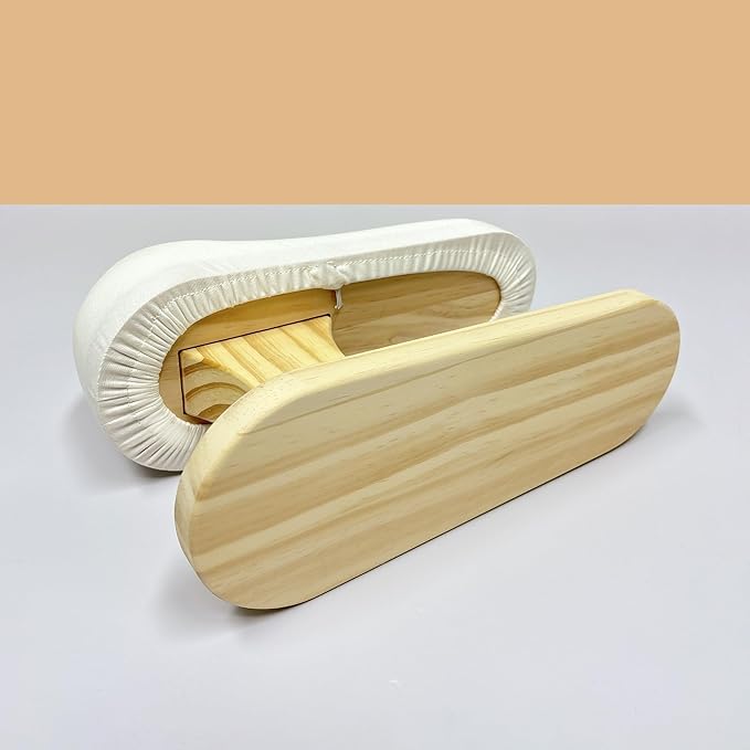 Sleeve Ironing Board Small, Tailor's Cotton Padded Board with Solid Wood Base, Pressing Boards with Various Pressing Surfaces for - Smoothing Curved Seams, Ironing Collars, Cuff, Curved Seams
