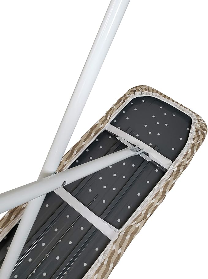 HOMZ 1915078 Premium Standard Width Ironing Board Cover and Pad, Taupe/Brown/White Pattern