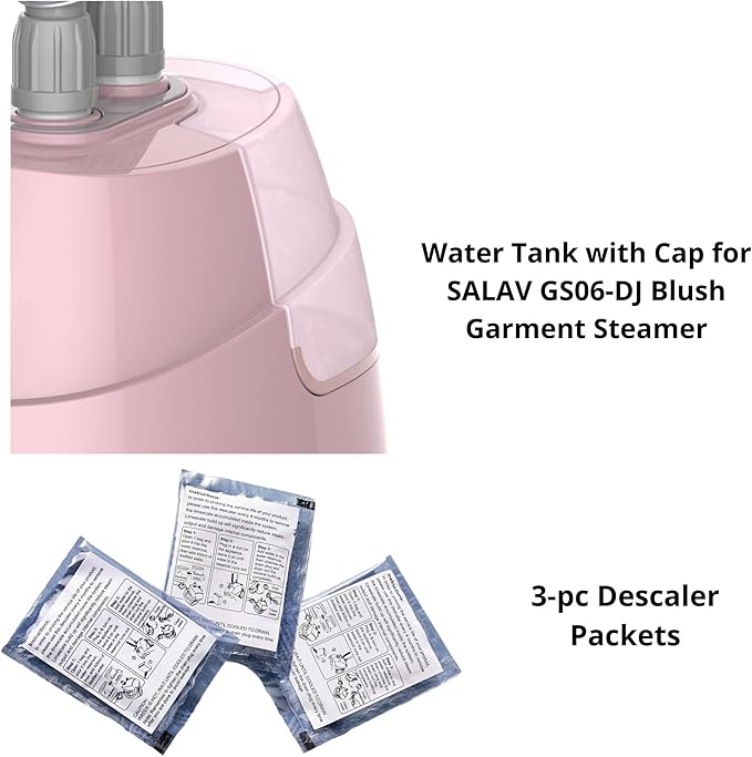 SALAV Water Tank with Cap for SALAV (GS06 Blush Tank + 3pc Decalcifier)