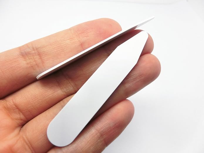 Lary 28 Pcs Plastic Collar Bones Shirt Stays in Glass Bottle Collar Stays Length 2.5 inches