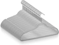 Casafield 50 Gray Velvet Suit Hangers - Space-Saving Non-Slip Clothes Hanger