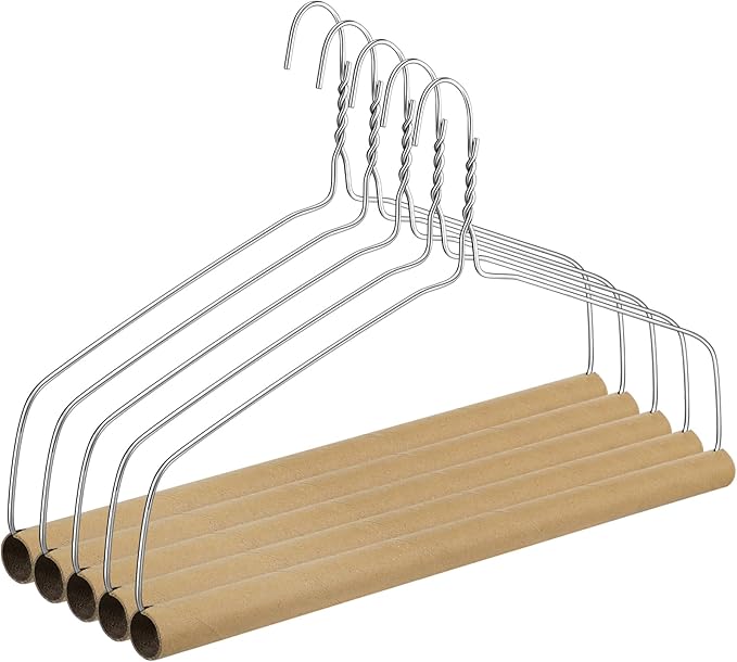 5 Sets Dry Cleaner Hangers 18 Inch Drapery Hanger and Tubes with Strong 10.5 Gauge Wire for Heavy Items