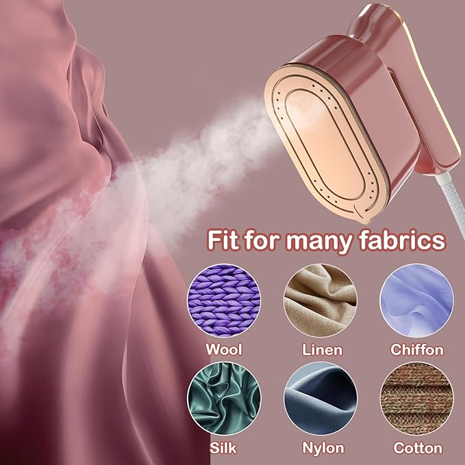 Travel Steamer Iron for Clothes - Portable Ironing Machine Small Size Portable Steamer Travel College Dorm Home Essentials (Winered)