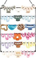 SNOWSTAR Hair Claw Clip Organizer,5-Tier Wall Hanging Hair Clip Holder and Storage for Women Girls,Claw Clip Hanger Home Decor for Wall,Door,Closet