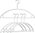 Mawa by Reston Lloyd Non Slip Metal Clothing Hanger, Smooth Shoulder Support with Skirt Hooks/Pant Bar, Model 42-U, White, Pack of 5