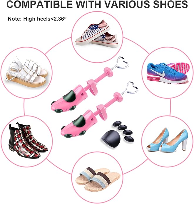 cyrico Shoe Stretcher Women 4-way Shoe Expander Widener Shoe Tree Shape for Wide Feet