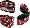 Red Love Heart Iron Storage Case for Valentine's Day Reusable Romantic Easy to Clean Iron Storage Bag with Zipper Handle