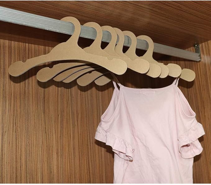 Kocpudu Baby Clothes Hangers, 50 Pack, Slim, Cardboard, Environmentally Friendly, Drying Storage