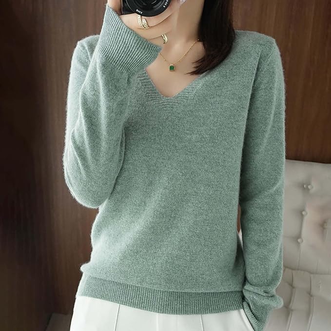 Merino Wool Cashmere Sweaters for Women 2025 Oversized Soft Sweater Long Sleeves Casual Loose Pullover Knitted Tops