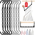 Closet Organizers and Storage, 8 Pack Stronger Space Saving Hangers for 40 Clothes, College Dorm Room Essentials for Guys Girls, Clothes Hanger with 5 Holes, Closet Storage, Magic Home Organization
