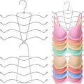 HOUSE DAY Bra Hangers for Closet Organizers and Storage, Tank Top Hanger College Dorm Essentials for Girls, Space Saving Hangers for Camisoles, Tank Tops, Bras, Belts, Ties, Scarves, Swimsuits