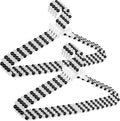 Concepts Premium Heavy Duty Pearl Hangers with Ribbon Trim for Wedding and Engagement Gowns - Slim Design Also Can Be Used for Suits and Shirts (Black/White 8 Pack)