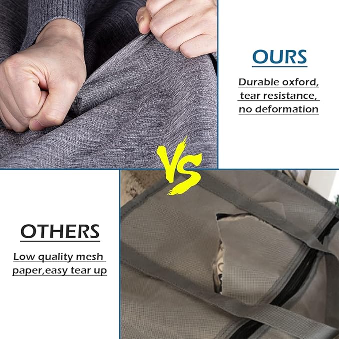 MISSLO 40" Garment Bags for Travel Moving Bags Heavy Duty Hanging Bags for Clothes Sturdy Oxford Fabric Travel Suit Bags for Closet Storage Suit Covers for Men Women