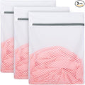 Vivifying 3Pcs Mesh Laundry Bags for Delicates, Honeycomb Mesh Wash Bags with Zipper for Washing Machine, Shoes, Lingerie, Socks and Stuffed Toys (Medium, 12.5 x 16Inches)