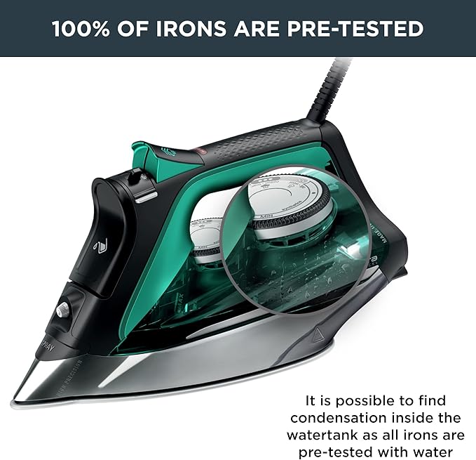 Rowenta Pro Master Stainless Steel Soleplate Steam Iron for Clothes,210g/min,400 Microsteam Holes,Cotton,Wool,Poly,Silk,Linen,Nylon,1775 Watts Iron Steamer- Clothes,Powerful Steam DW8360(Pack of 3)