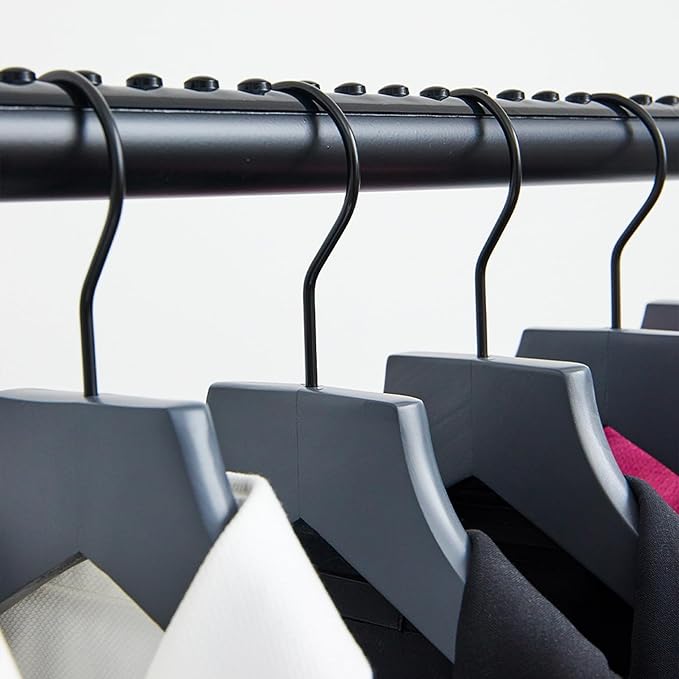Roomedys® Spacing Tape for Hangers, Spacer, Clothes Divider, Closet Organizer, Perfectly Spaces Hangers & Clothing for Adults, Teens & Kids, Customizable - Black - 6ft to Organize 102 Items
