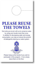 Towel Reuse Door Hanger, Card for Home, Office, Hotels and Hospitality (Pack of 100)
