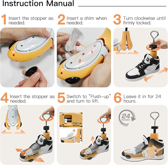 eachway Shoe Stretcher Professional Boot Stretcher Pair 4-Way Shoe Expander Widener Width Length for Wide Feet 1pcsNot a Pair