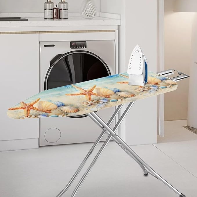 Starfish Beach Fabric Ironing Board Covers Non Stick Scorch Scratches-Proof Iron Board Replacement Cover with Fasteners Elastic Edge Thanksgiving Decor