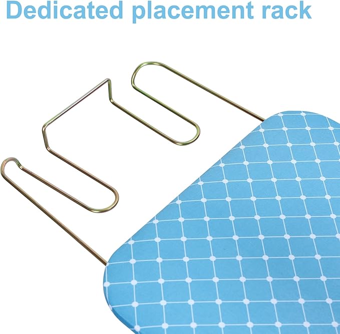 42 inch Ironing Board, Full-Size Folding Ironing Board, 4-Leg Fold-Up Household Ironing Board, Extended Ironing Board Outside with Removable Heat-Resistant Cover Blue