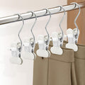 40 Pack Wide Leggings Hangers for Closet, Metal Pants Hangers with Clips, Non-Slip Skirt Boot Skirt Jeans Hanger, Stackable Closet Organizer Space Saving White