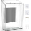 Sealegend Magnetic Slim Trash Can Wastebasket with Lid, Lint Bin, Storage Bins Perfect for Kitchen, Fridge, Cabinet, Bathroom, Laundry Room Organization, Clear