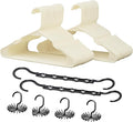 VECELO 50 Pack Plastic Hangers-Clothes Hangers Set with Shoulder Non Slip Notches for Closet Space Saving-Heavy Duty Coat Hanger,Beige