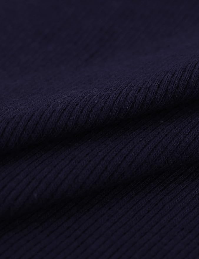 Ohoo Ribbed Cotton Blend Fake Turtleneck Dickey Collar Lightweight Detachable Mock Layering Accessory for Men Women