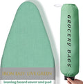 BNDX Ironing Board Cover and Pad 18" x 49" – Waterproof, Stain-Resistant, Ideal for Sewing Enthusiasts, Retired Seniors, Dorm Rooms – Verdant Meadow