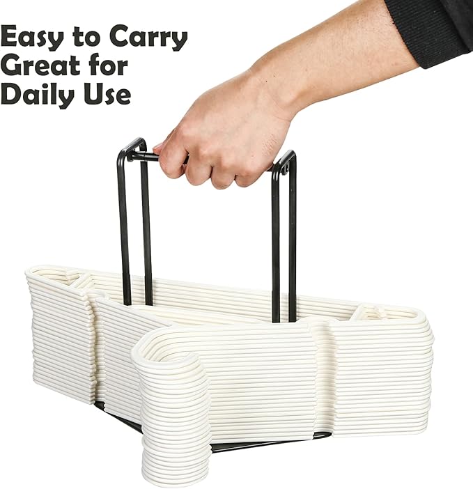 Portable Hanger Organizer Rack, Hanger Storage Stacker Holder Caddy for Closet Laundry Dry Cleaning Room