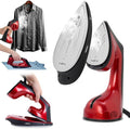 True & Tidy 2-in-1 Iron and Handheld Steamer, 1600W Dual Heating System with Ceramic-Coated Plate, LCD Display, No-Drip Technology, 3 Fabric Modes, Portable Garment Steamer for Home & Travel