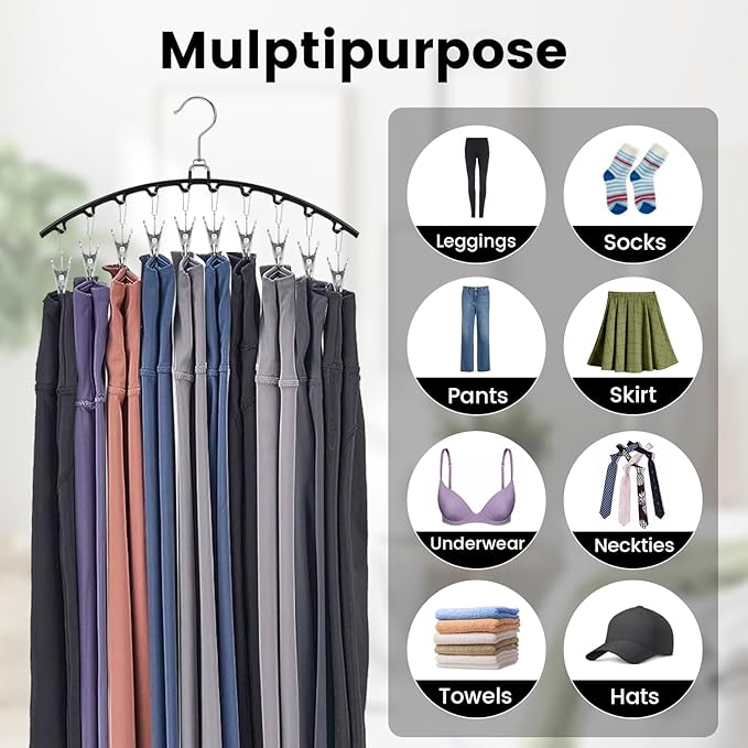 POZEAN Tank Top Hanger, Space Saving Bra Hangers, Non-Slip Closet Organizers and Storage for Camisoles Swimsuits Scarves Ties Strappy Dress (6 Pack)