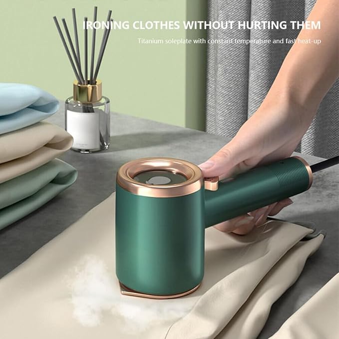 Portable Mini Ironing Machine, Handheld Mini Ironing Machine Travel and Handheld, Portable Mini Steam Iron, Portable Iron Steamer for Clothes (1, Purple)