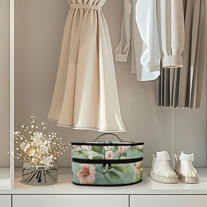 Hummingbird Iron Portable Storage Bag for Travel,Floral Fade Resistant Protective Carrying Bag Compatible with Full-Size Iron with Handle Zippered Bag,Case Only