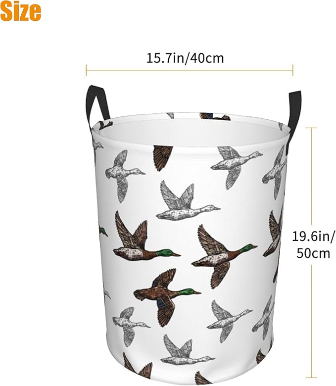 Laundry Basket Room Decor,Round Laundry Hamper Waterproof Dirty Clothes Hamper Collapsible Laundry Baskets With Handles,Toy/Clothes Storage Basket For Home Dorm Bathroom Decor