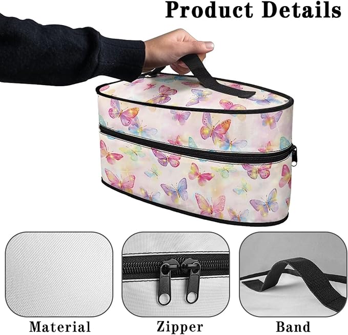 Butterfly Travel Iron Holder Case Irons Carrying Organizer for Most Iron and Accessories Iron Portable Storage Bag for Dustproof Bag,Easy to Carry