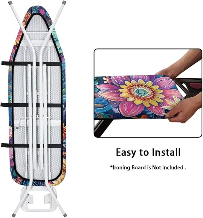 Iron Board Cover Standard Size,Floral Ironing Board Cover,Ironing Board Cover,Floral Cover for Ironing Board,Floral Full Print Design Medium