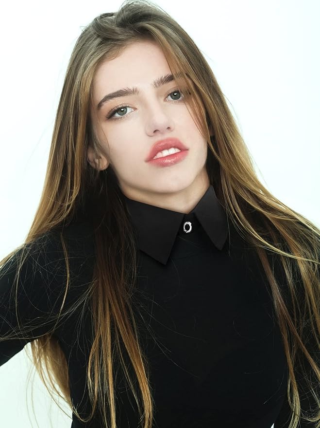 Syhood 4 Pcs Fake Collar Detachable False Dicky Collar Half Shirts Round for Women Outfits Halloween Costume Accessories