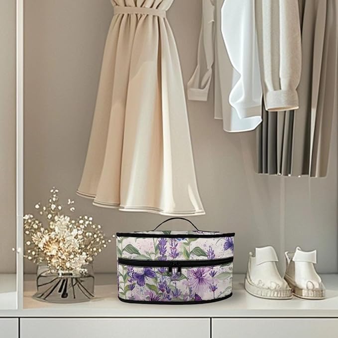 Lavender Iron Organizer Carrier Bag Dustproof Mini Iron Storage Case Protective Carrying Bag Foldable Portable Carrying Storage Bags with Handle