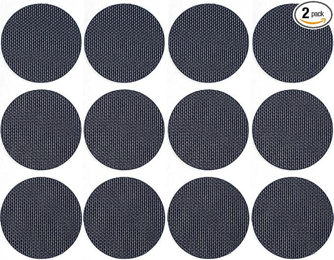 Circle Shape Shoe Hole Prevention Repair Patches/Inserts for 12 Holes (Dark Grey)