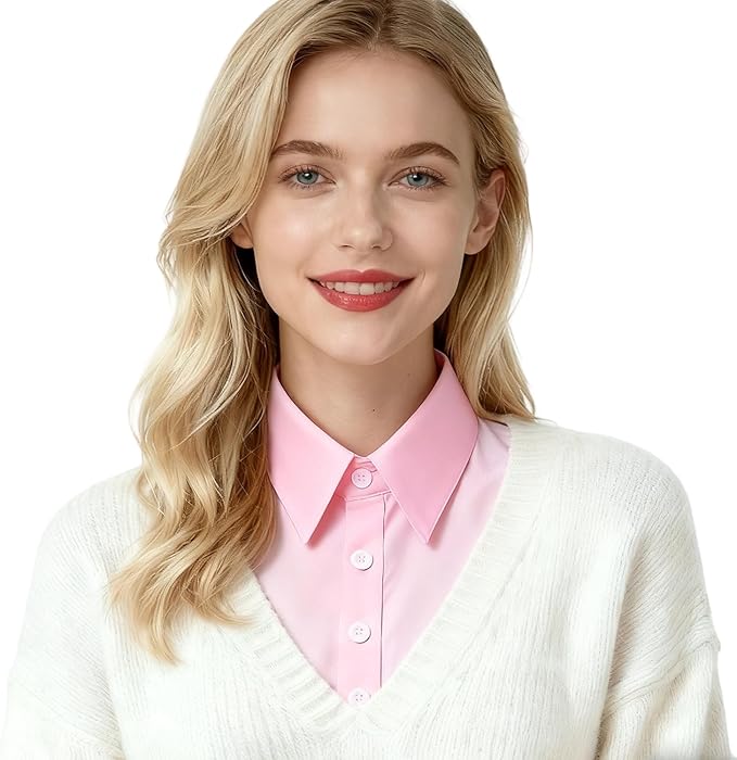 Fake Collar for Women, Detachable False Pointed Faux Shirt Collars for Office Casual Formal Outfits Graduation Daily