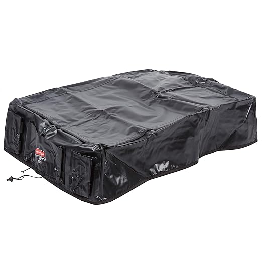 Rubbermaid Commercial Products, Cover for Rubbermaid Collapsible 8 bushel and Multi-Stream X-Cart with Quick-Access-Lid and Multiple Built-in-Storage Pockets, Large (1889864)
