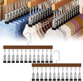 Closet Organizer with 12 Clips, 360° Rotating Pants Hangers for Jeans Leggings Skirts, Space Saving Hanging Storage for Scarves Hats Ties Socks, Multi-Purpose Rack for Bedroom Closet Wardrobe (B*2)