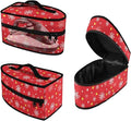 Christmas Snow Bell Iron Storage Case with Zipper Handle Fits Outing Colorful Easy to Clean Iron Case Storage Universal for Most Iron