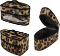 Leopard Print Clothes Iron Storage Case Fits for Accessories Travel Irons Handheld Decorative Iron Storage Bag with Smooth Zipper