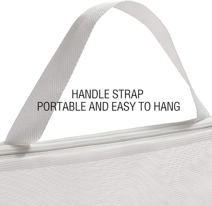 Large Capacity Sock Laundry Bag With Wire Construction Opening Use YKK Zipper Tote Bag Bathroom Hanging Suitable For Underwear, Socks Fine Mesh Laundry Bag 1 Grey