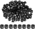 PATIKIL 300 Pcs Clothes Hanger Markers XL Fit Rod Garment Size Tag Hanger Clips Round Color Coding Label for Clothing, Black