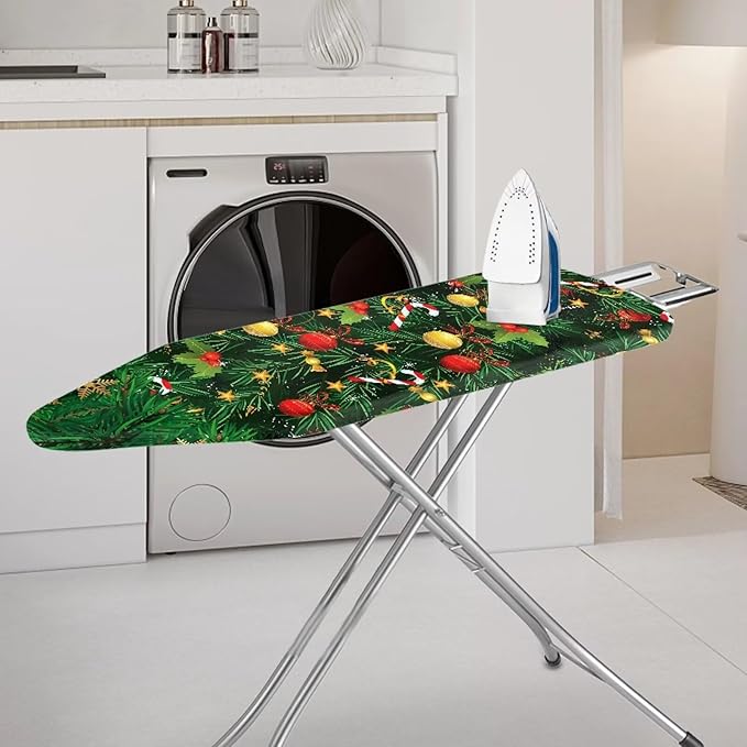 Christmas Tree Ironing Board Cover and Pad Resist Green Scorching Thick Cover for Ironing Board Extra Wide Ironing Board Cover 54x15 inches